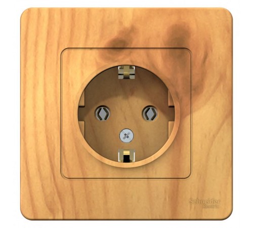 Blanca Ясень С/У Розетка с заземлением без шторок, 16А, 250В  BLNRS001015  SE