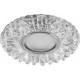 Светильник точечный встраиваемый под лампу, с LED подсветкой CD914 15LED*2835 SMD 4000K, MR16 50W G5.3, прозрачный, хром  28985  FERON