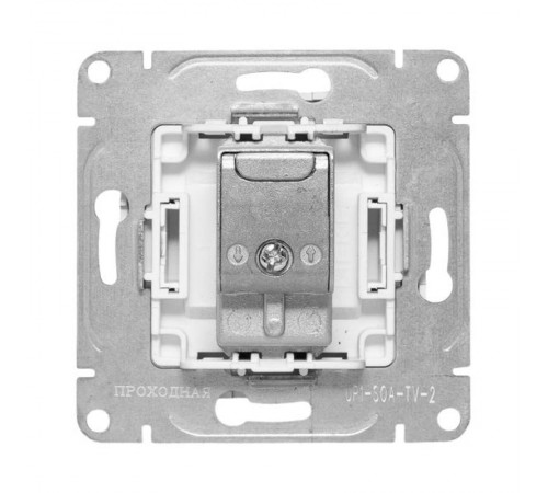 Механизм розетки TV, проходная, алюминий Эпика EKF  UP1-SOA-TV-2  EKF