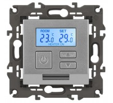 14-4111-03 Терморегулятор универс. 230В-Imax16А, IP20, Эра Elegance, алюминий  Б0034377  ЭРА