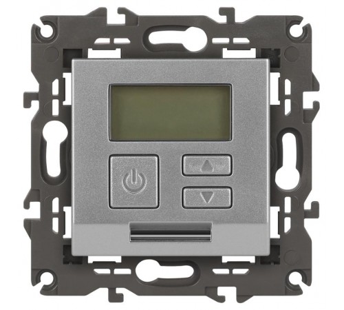 14-4111-03 Терморегулятор универс. 230В-Imax16А, IP20, Эра Elegance, алюминий  Б0034377  ЭРА