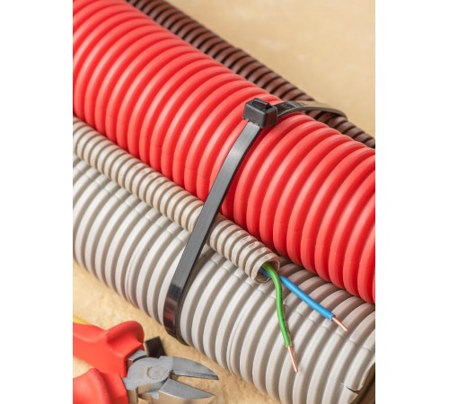 Хомут нейлоновый ЧЕРНЫЙ 8,2х400 (уп./100шт) EKF PROxima  plc-cb-8.2x400  EKF