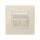 Розетка наклонная для передачи данных со шторками на 2 разъема RJ45 цвета слоновая кость S82  82579-31  Simon