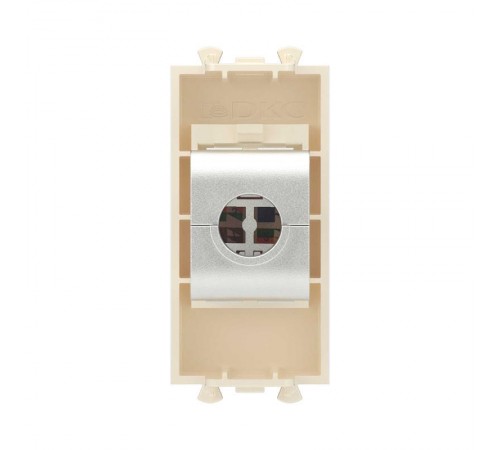 Компьютерная розетка RJ-45 без шторки модульная, кат.5е экранированная, "Avanti", "Ванильная дымка", 1 модуль  4405761  DKC