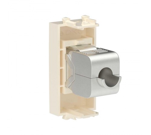 Компьютерная розетка RJ-45 без шторки модульная, кат.5е экранированная, "Avanti", "Ванильная дымка", 1 модуль  4405761  DKC