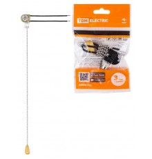 Сонетка-выключатель для бра с цепочкой 3А 250В металлик  SQ1806-0225  TDM