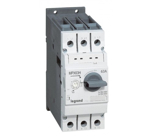 Автоматический выключатель для защиты электродвигателей MPX3 T63H 13A 100kA  417361  Legrand