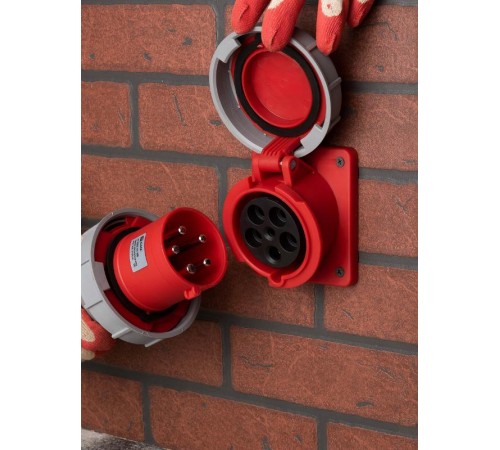 Розетка стационарная внутренняя угловая 4352 3Р+РЕ+N 63А 380В IP67 EKF PROxima  ps-4352-63-380  EKF