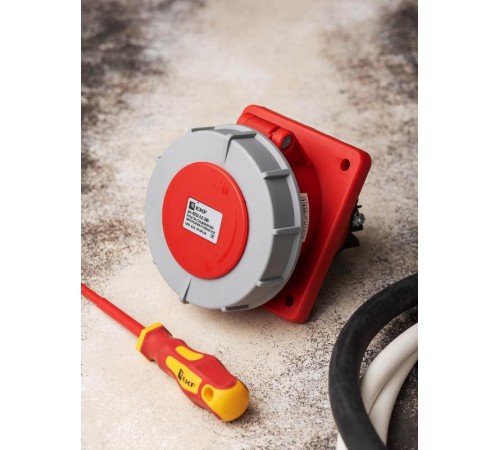 Розетка стационарная внутренняя угловая 4352 3Р+РЕ+N 63А 380В IP67 EKF PROxima  ps-4352-63-380  EKF