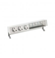 Simon S400 Настольный розеточный блок, 3х2P+E, 3 пустых модуля, белый, Simon 400  42603000-130  Simon