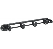 Органайзер кабельный 1U 2 боковых горизонт. и 4 вертик. кольца, черный  CO05-1M6R  ITK