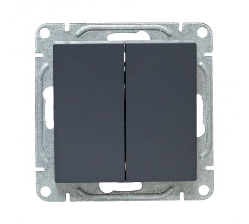 Механизм выключателя, двухклавишный, проходной, графит Эпика  UP1-SWG-21 EKF