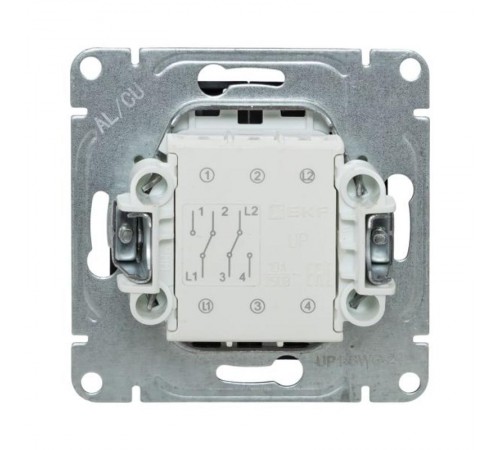 Механизм выключателя, двухклавишный, проходной, графит Эпика  UP1-SWG-21 EKF