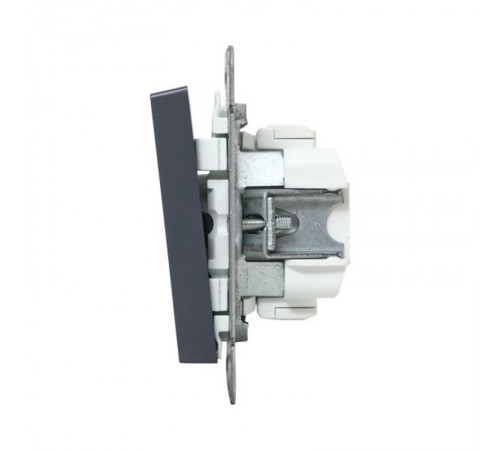 Механизм выключателя, двухклавишный, проходной, графит Эпика  UP1-SWG-21 EKF