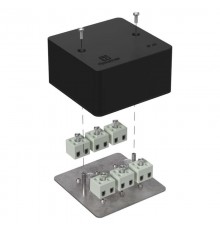 Коробка огнестойкая для кабель-канала 40-0460-FR2.5-12 Е15-Е120 RAL9005 85х85х45 (44 шт/кор) черная  40-0460-9005-FR2.5-12  Промрукав