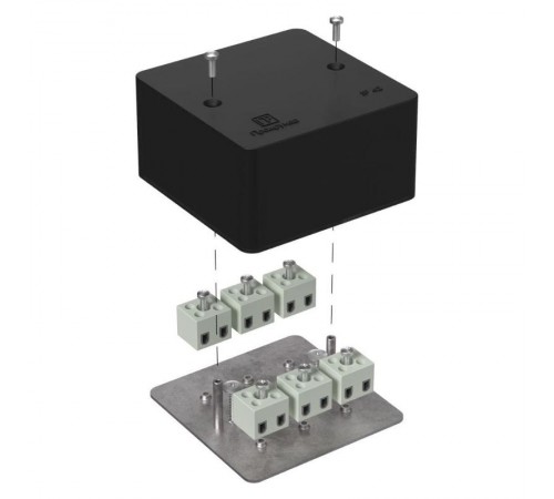 Коробка огнестойкая для кабель-канала 40-0460-FR2.5-12 Е15-Е120 RAL9005 85х85х45 (44 шт/кор) черная  40-0460-9005-FR2.5-12  Промрукав